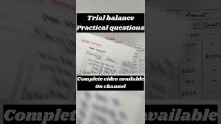 Trial balance trialbalancepracticalquestion trailbalanceformat [upl. by Katrine]