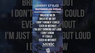 Harry Styles  Watermelon Sugar High Lyrics Video Shorts [upl. by Saretta516]