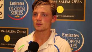 Winston Salem 2014 David Goffin Interview Monday [upl. by Enidlarej]