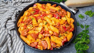 Chorizo and Halloumi Pasta [upl. by Newton]