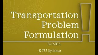 Transportation Problem in Operations Research Malayalam [upl. by Socher869]