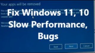 how to fix Windows 11 10 Slow Performance bugs Fix Easy Ways [upl. by Rolyak]