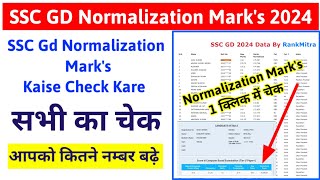 SSC Gd Normalization Marks Kaise Check Kare  How to Check SSC Gd Marks 2024  SSC Score Card 2024 [upl. by Ahsimik]