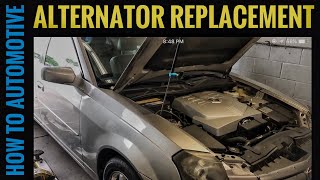 Replace the Alternator on a 20032007 Cadillac CTS with 28L Engine [upl. by Yeclehc]