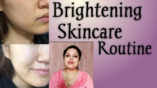 Brightening Skincare Routine  Skincare Routine for Brightening skin Saanch [upl. by Wincer]