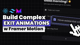 Build Complex Exit Animations with React amp Framer Motion [upl. by Atiuqrehs]