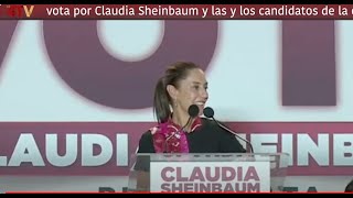 Claudia Sheinbaum Mitin en Naucalpan de Juárez Estado de México [upl. by Salazar]