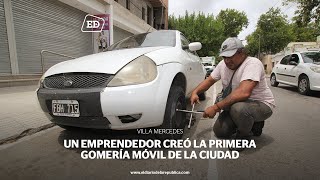 Un emprendedor creó la primera gomería móvil de la ciudad [upl. by Arualana717]