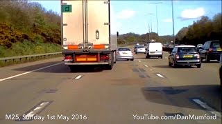 Lorry sideswipes Mercedes  Dashcam Crash  M25 [upl. by Ainahs556]