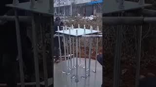 Installation process of lamp post pile foundation [upl. by Oster489]