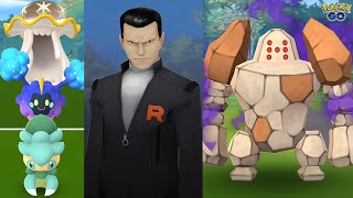 Giovanni takes over with the new Shadow Legendary Shadow Regirock [upl. by Sivla]