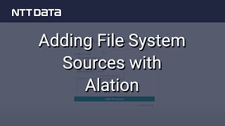 Adding File System Sources with Alation  NTT DATA Databytes  Ep 15 [upl. by Bish]