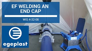 Electrofusion Welding PE Pipe with an End Cap to WIS 43208 [upl. by Osnofla]