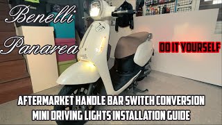 DIY Handle Bar Switch Conversion  Mini Driving Light  Panarea 125 [upl. by Annayoj]