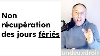 Jours fériés récupérés [upl. by Sion]