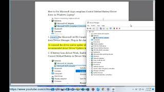 Fix Microsoft ACPICompliant Control Method Battery Driver Error on Windows Laptop 2023 Updated [upl. by Danelle]
