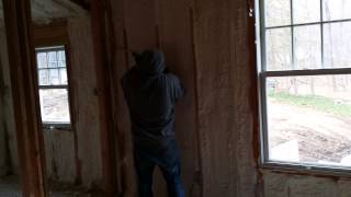 how to cut closed cell foam  spray foam insulation [upl. by Selmore]