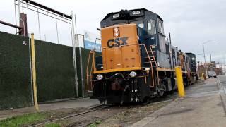 CSX Genset No 1306 amp 1304 Hunts Point Market with Conrail Caboose [upl. by Siberson990]