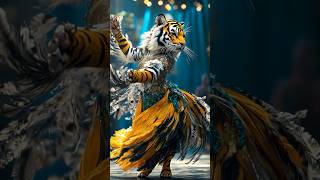 A Woman Fuses with A Tiger on AGT americagottalent agt magic talent shorts [upl. by Nuajed579]