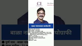 बाळा नांदगावकर  Bala Nandgaonkar  celebrity information ci [upl. by Assirrak]