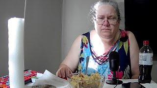 Homemade beef stroganoff and talking eating showeatingshow eatingfood foodie mukbang [upl. by Hanoy327]