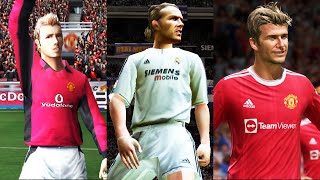 DAVID BECKHAM IN EVERY FIFA 9722 [upl. by Adekahs626]