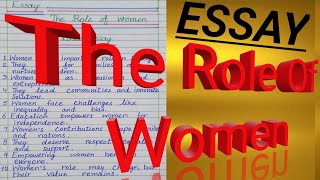 Essay The Role Of Women  10 best line easy eassy  english eassy on the role of women  easy eassy [upl. by Roxanna]