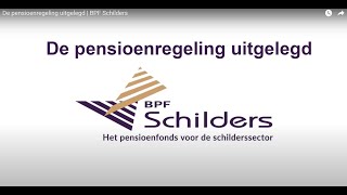 De pensioenregeling uitgelegd  BPF Schilders [upl. by Ezana]