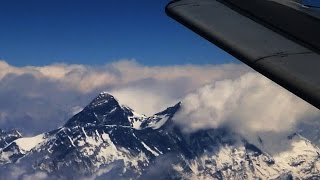 Mount Everest Fly By from passenger jet [upl. by Muslim204]