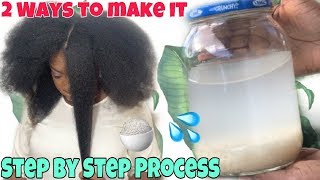 HOW TO MAKE RICE WATER SUPER HAIR GROWTH TREATMENT  RICE WATER RINSE FOR NATURAL HAIR 2 Ways [upl. by Lebasile]