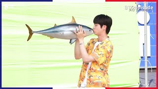 VOSTFR  EPISODE 진 Jin 슈퍼 참치 Super Tuna Tournage de la Vidéo Spéciale  BTS 방탄소년단 [upl. by Gerard]