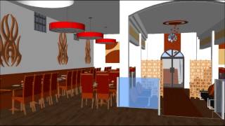 3D Interior Design of wedding hall and buffetrestaurant [upl. by Pia]