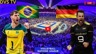 BRASIL X ALEMANHA AO VIVO LIGA DAS NAÃ‡Ã•ES MASCULINA DE VÃ”LEI ONDE ASSISTIR COM IMAGENS [upl. by Brechtel]