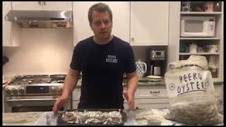 Peeko Oysters How to shuck oysters without an oyster knife [upl. by Afatsuom577]