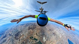 Skydiving from a DC9 jet at 14000 ft VR 360 4K [upl. by Atinot]