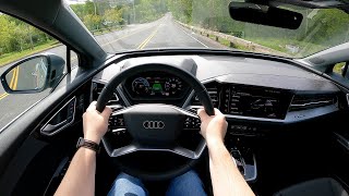 2024 Audi Q4 etron  POV Test Drive [upl. by Yorke]