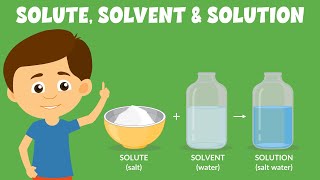 Solute solvent and solution  What is a Solution  Science Video for Kids [upl. by Lorianne]