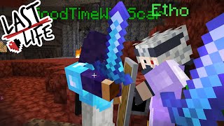 Minecraft Last Life Day 2  A Close Encounter [upl. by Aihpos582]