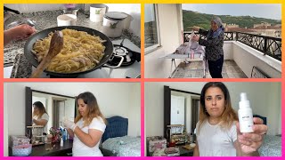 MAKYAJ MASAMI DÜZENLEDİM🎉ÇELİK TAKILARIMI TEMİZLEDİM🧼FETTUCİNİ ALFREDO TARİFİ🤌🏻günlükvlog food [upl. by Cumings]