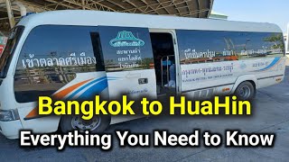 Bangkok to Hua Hin by Bus  A Complete Travel Guide  Thailand Travel [upl. by Trub]