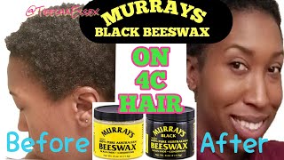 MURRAYS BEESWAX  GREENHOUSE EFFECT METHOD FOR MOISTURE  4C HAIR [upl. by Olsewski688]