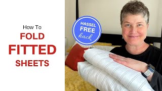 How To Fold Fitted Sheets the Easy Way  Hassle Free Hack [upl. by Misty729]