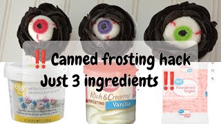 Store Bought Frosting Hack Canned Frosting 🍰🎂 [upl. by Seroka669]