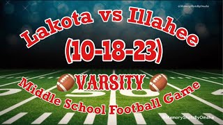 101823 Varsity Lakota vs Illahee football game Reupload due to copyright music [upl. by Calv]