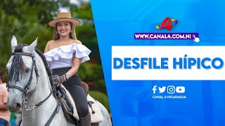 Desfile hípico en honor a las fiestas tradicionales de Managua 2023 [upl. by Atteynot]