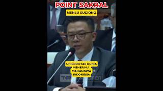 Point Sakral  Menlu Sugiono soal beasiswa shortsfeed sekretariatpresiden prabowo dprri shorts [upl. by Atrahc]