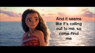 Moana How Far Ill Go Lyrics Aulii Cravalho [upl. by Anelam]