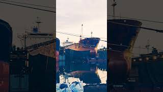 A day in the shipyard ship maritime shipping marine vessel sea floating seaman boat calm [upl. by Esiuolyram]