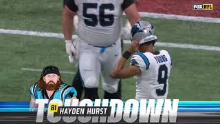 Bryce Young throws 1st career TD and Hayden Hurst throws ball into the stands [upl. by Jodoin]