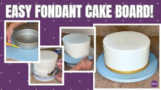 This Is The EASIEST WAY To Cover A Cake Board With Fondant [upl. by Concha]